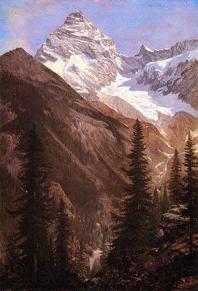 Albert Bierstadt Canadian_Rockies_Asulkan_Glacier Norge oil painting art